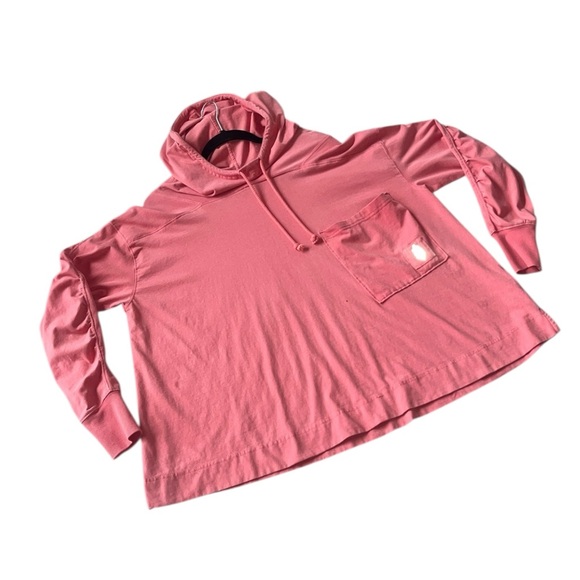 Free People Movement Hot Shot Women's Pink hibiscus Hoodie Size Small - Picture 6 of 11